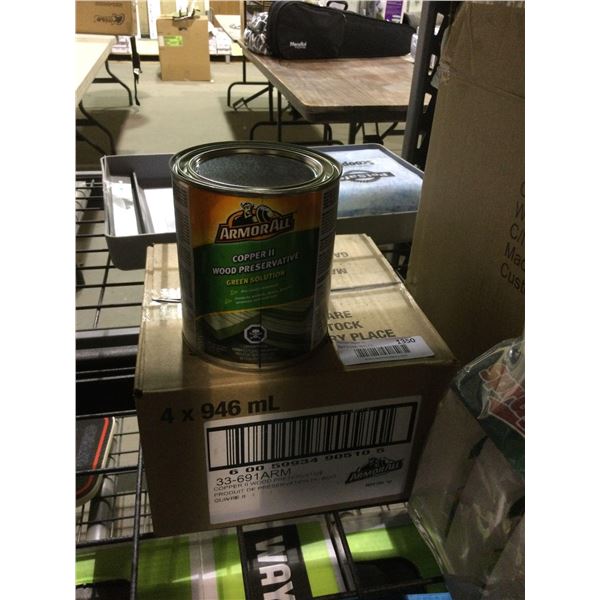 Case of Armor All Copper II Wood Preservative Green Solution (4 x 946mL)