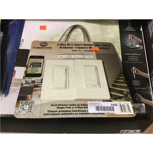 CE Smart Home 3-Way Wi-Fi Smart Dimmer Light Switch 2-Pack