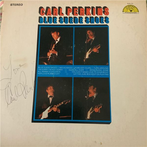 Signed Carl Perkins Carl Perkins Blue Suede Shoes Album Cover