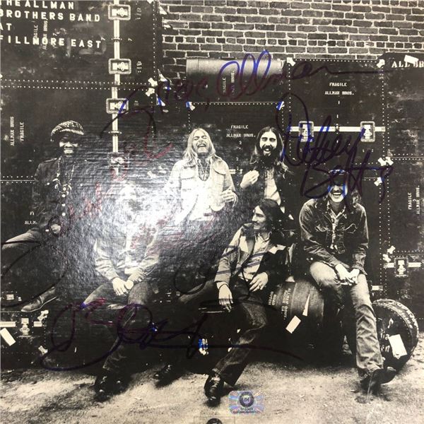 Signed Allman Brothers Filmore East Album Cover