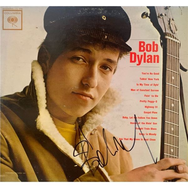 Signed Bob Dylan Debut Album Cover