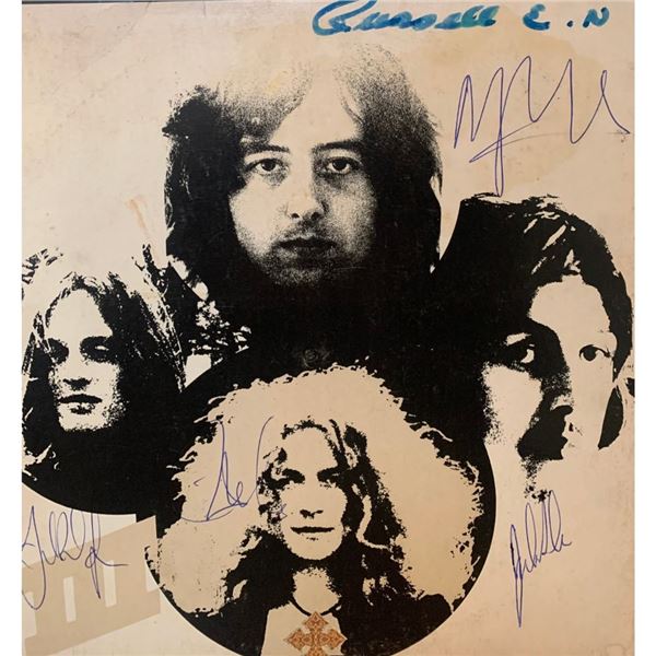 Signed Led Zeppelin III Album Cover