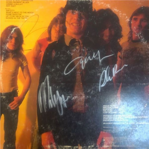 Signed AC/DC Powerage Album Cover