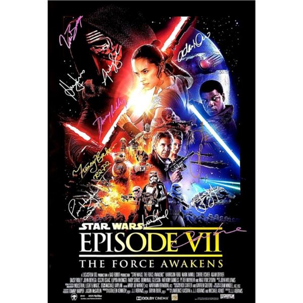 Signed Star Wars: The Force Awakens Movie Poster