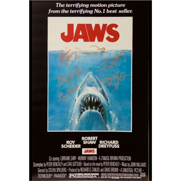Signed Jaws Movie Poster