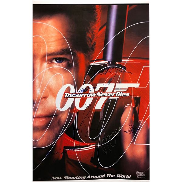 007 Tomorrow Never Dies Poster Pierce Brosnan Autographed Signed