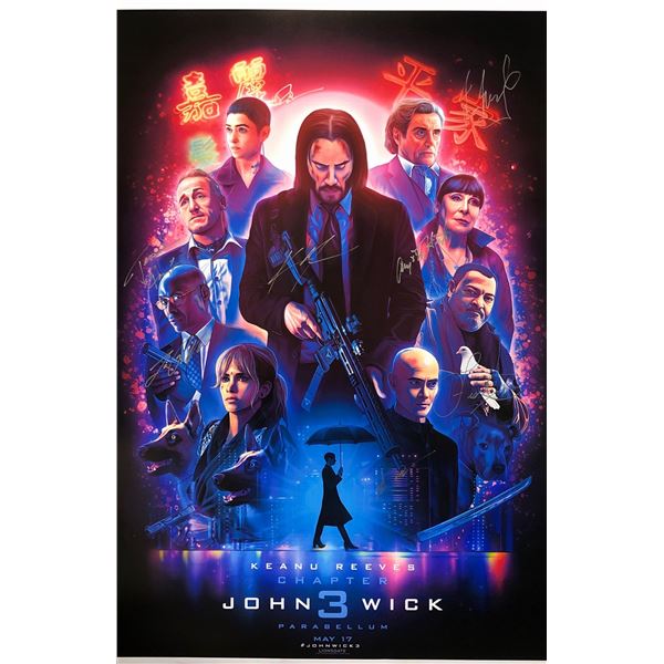 John Wick 3 Poster Keanu Reeves Autographed Signed