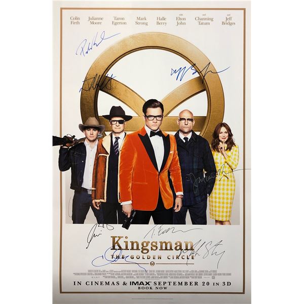 Kingsman 2 Poster Colin Firth Taron Egerton Autographed Signed