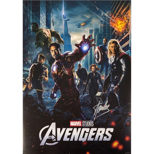 Marvel Avengers Mini Poster Stan Lee Signed