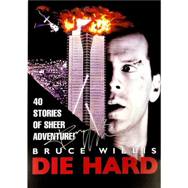 Bruce Willis Autograph Signed Die Hard Poster