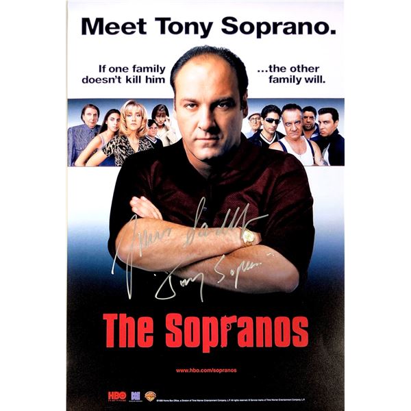 James Gandolfini Autograph Signed Sopranos Poster