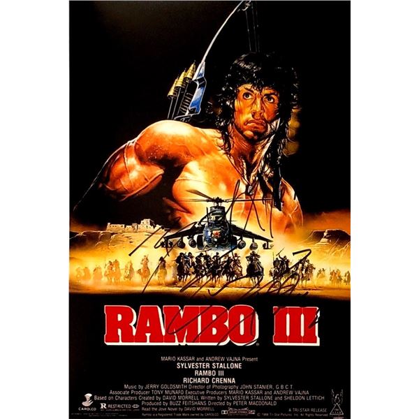 Sylvester Stallone Autograph Signed Rambo Poster