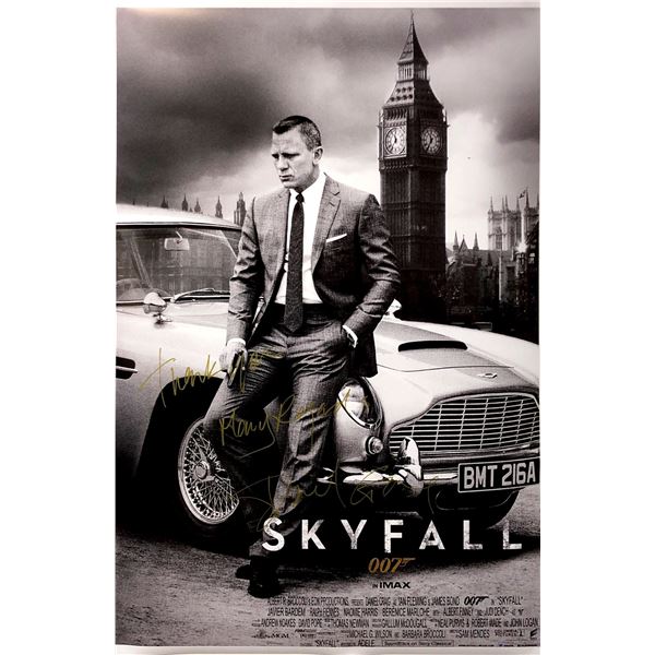 Daniel Craig Autograph Signed James Bond 007 Skyfall Poster