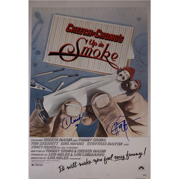 Cheech Marin Autograph Signed Cheech and Chongs Up in Smoke Poster