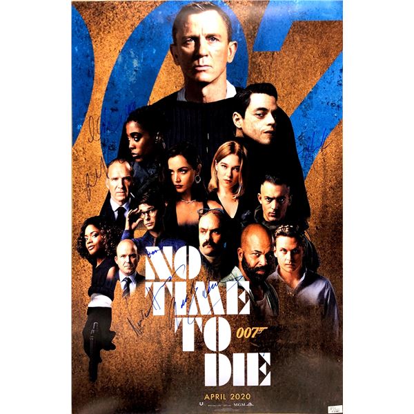 Autograph Signed James Bond 007 No Time to Die Poster
