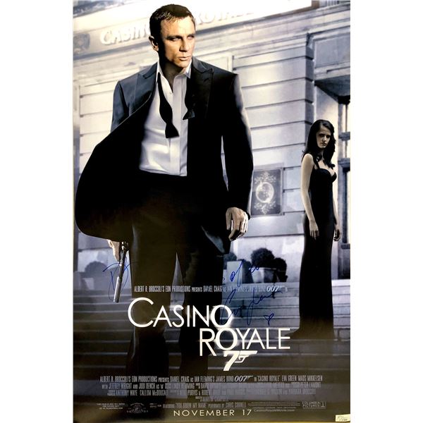 Autograph Signed James Bond 007 Casino Royale Poster
