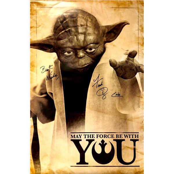 Autograph Signed Star Wars Frank Oz Poster OFFICIAL