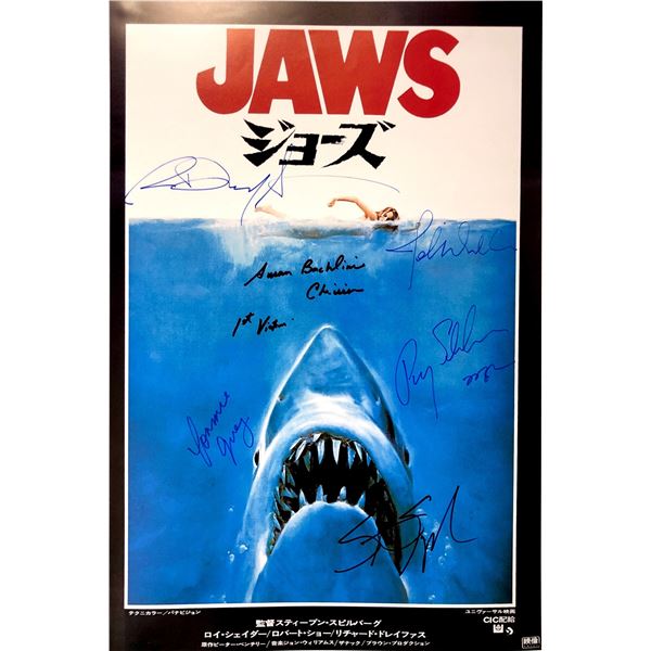 Autograph Signed Jaws Poster