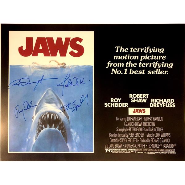 Autograph Signed Jaws Poster