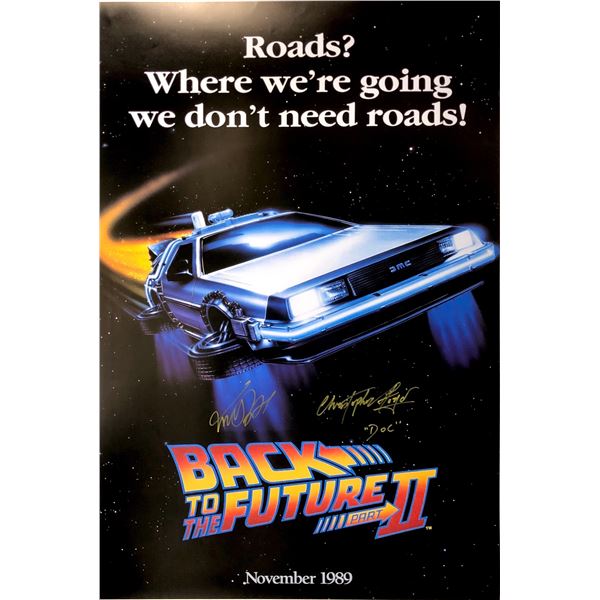 Autograph Signed Back to Future Poster
