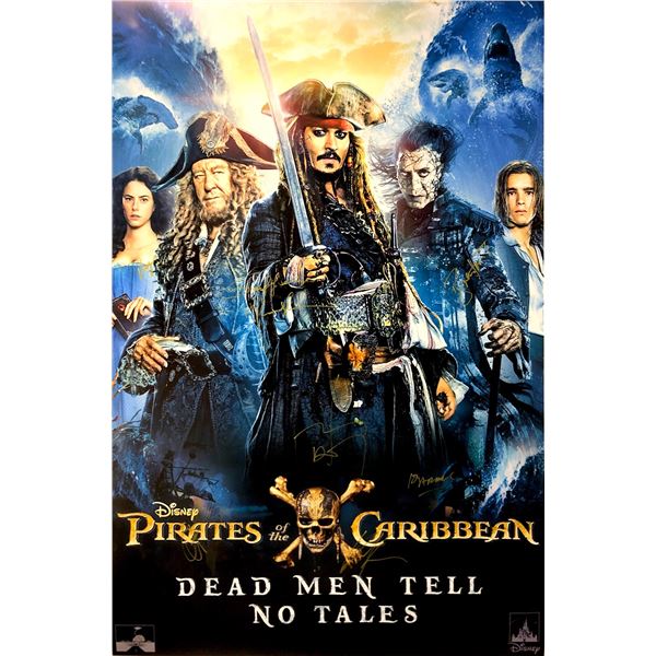 Autograph Signed Pirates of the Caribbean Poster