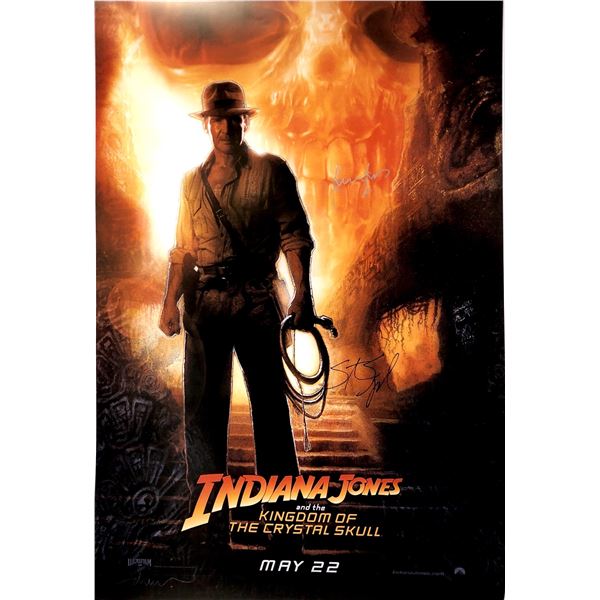 Autograph Signed Indiana Jones Crystal Skull Poster