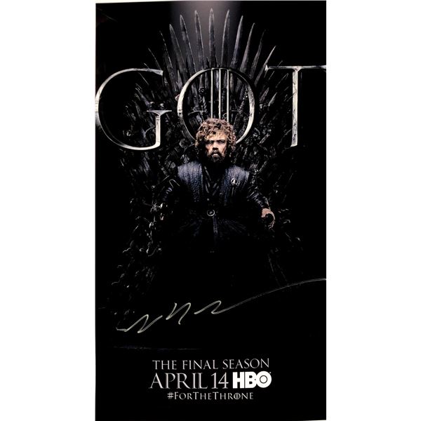 Autograph Signed Peter Dinklage Game of Thrones Poster