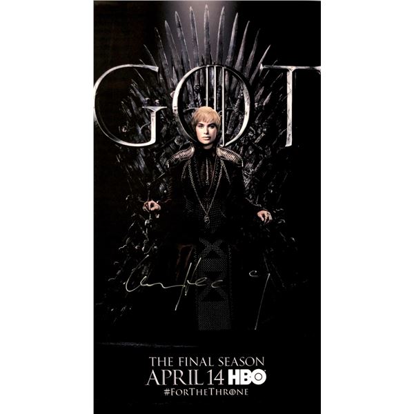 Autograph Signed Lena Headey Game of Thrones Poster