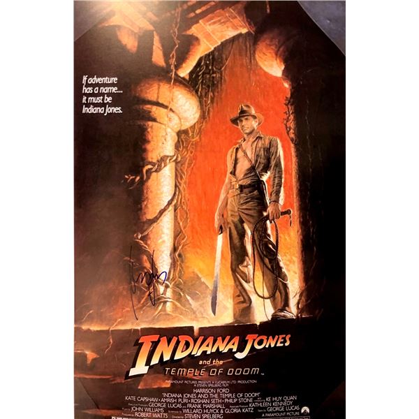 Autograph Signed Indiana Jones Temple of Doom Poster
