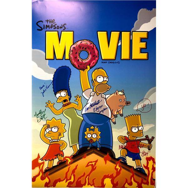 Autograph Signed Simpsons Movie Poster