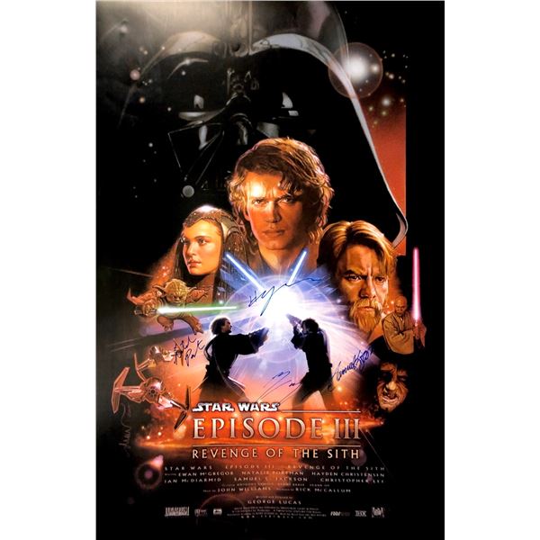 Autograph Signed Star Wars Revenge of the Sith Poster