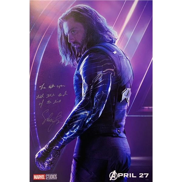 Sebastian Stan Autograph Signed Avengers Poster