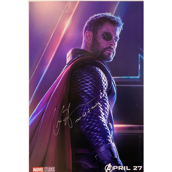 Chris Hemsworth Autograph Signed Avengers Poster