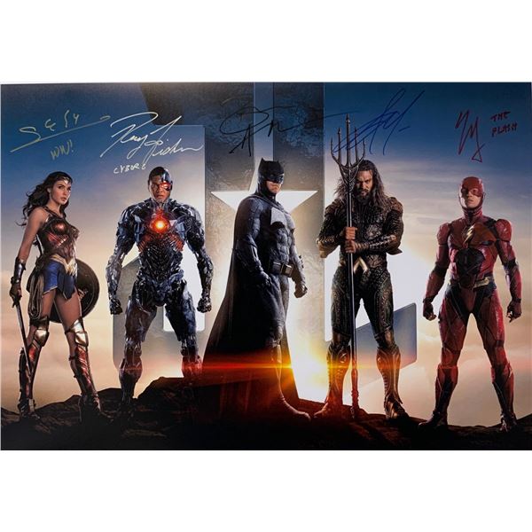 Gal Gadot Autograph Signed Justice League Poster