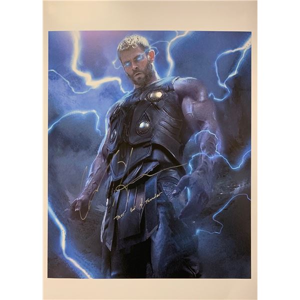 Chris Hemsworth Autograph Signed Thor Poster