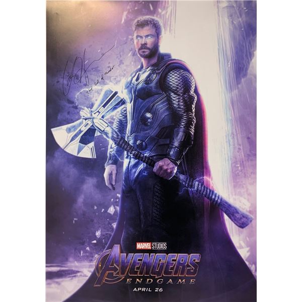 Chris Hemsworth Autograph Signed Thor Poster
