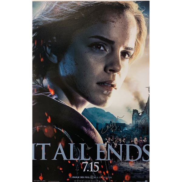 Emma Watson Autograph Signed Harry Potter Poster