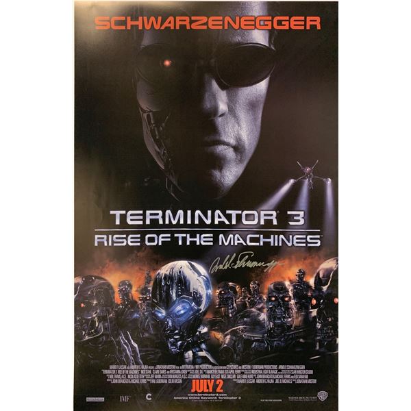 Arnold Schwarzenegger Autograph Signed Terminator Poster