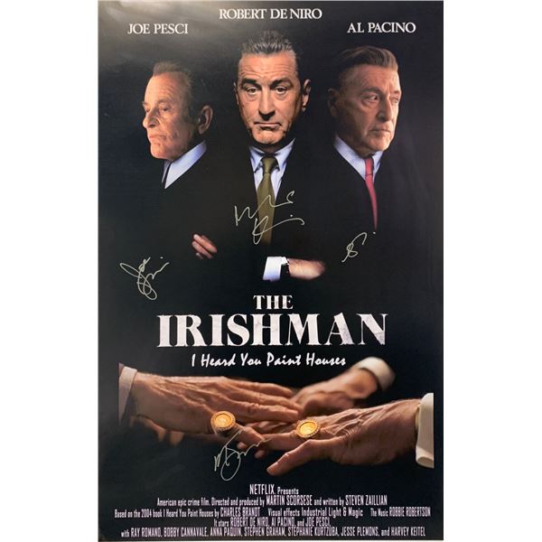 Martin Scorsese Autograph Signed Irishman Poster