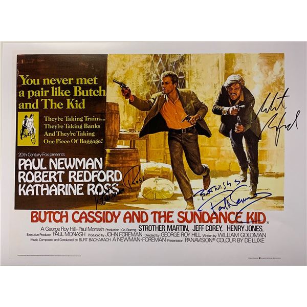 Paul Newman Autograph Signed Sundance Kid Poster