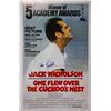 Image 1 : Autograph Signed Flew Over the Cuckoos Nest Poster