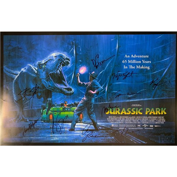 Autograph Signed Jurassic Park Poster