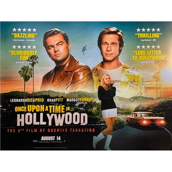 Autograph Signed Once Upon a Time in Hollywood Poster