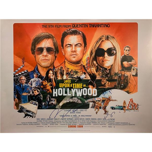 Autograph Signed Once Upon a Time in Hollywood Poster