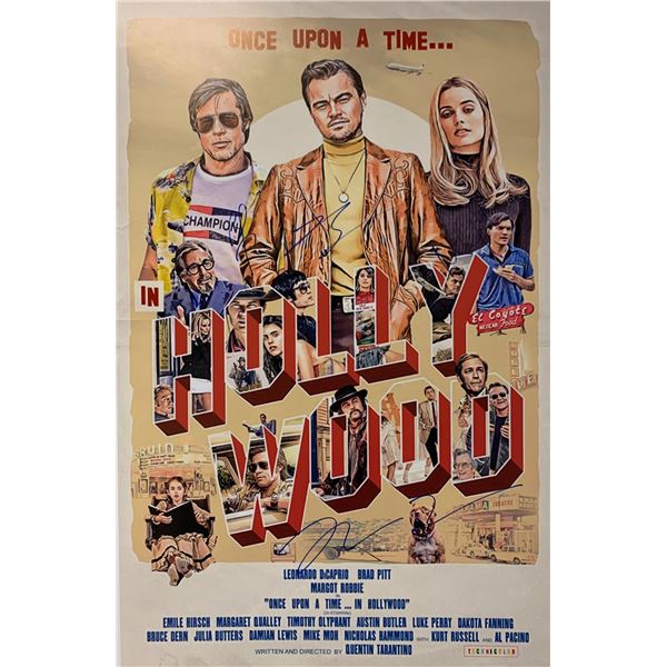 Autograph Signed Once Upon a Time in Hollywood Poster