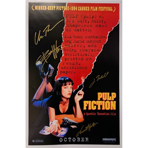 Autograph Signed Pulp Fiction Poster