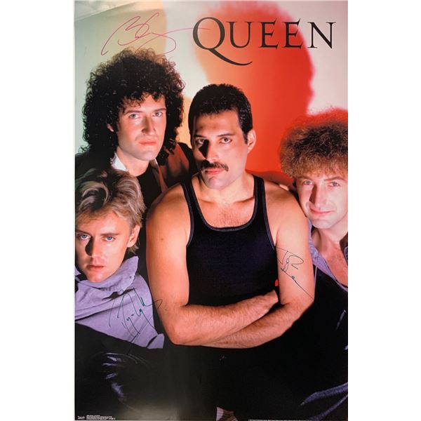 Autograph Signed Queen Poster