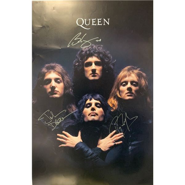 Autograph Signed Queen Poster