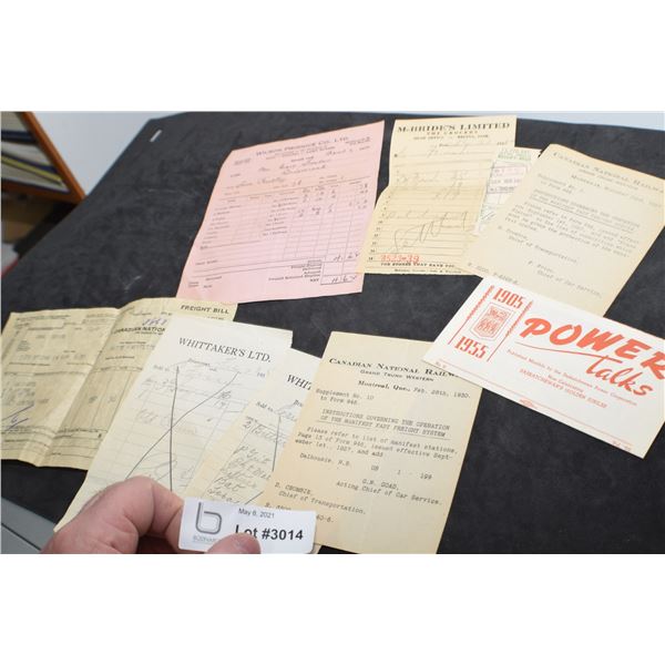 ANTIQUE INVOICE LOT