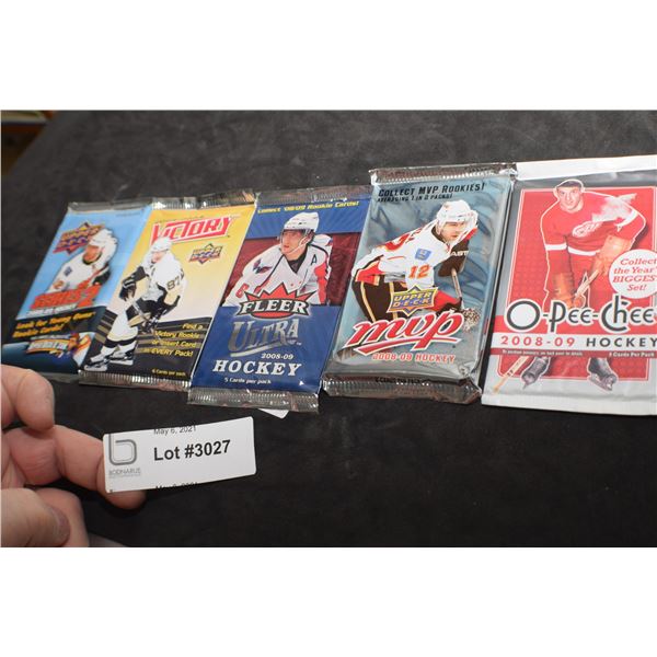 2008-09   SEALED HOCKEY CARDS PACKS X 5